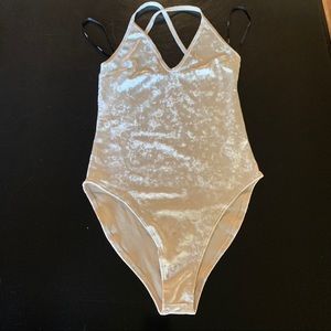 Champagne Velvet Bodysuit